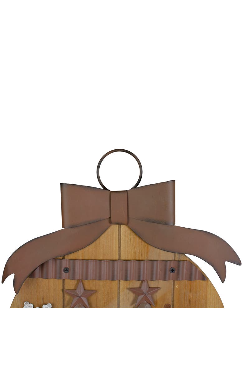 Northlight Rustic Christmas Trees and Snowflakes Wall Sign - 17.5", Alternate, color, Beige