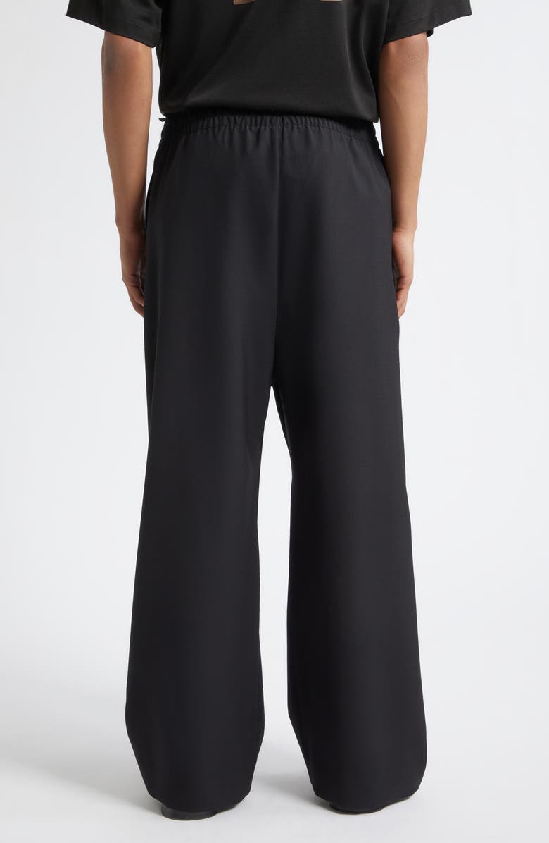Fear of God Virgin Wool Wide Leg Drawstring Pants, Alternate, color, Black