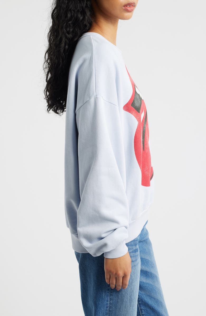 Daydreamer Rolling Stones Cotton Graphic Sweatshirt, Alternate, color, Light Dusk