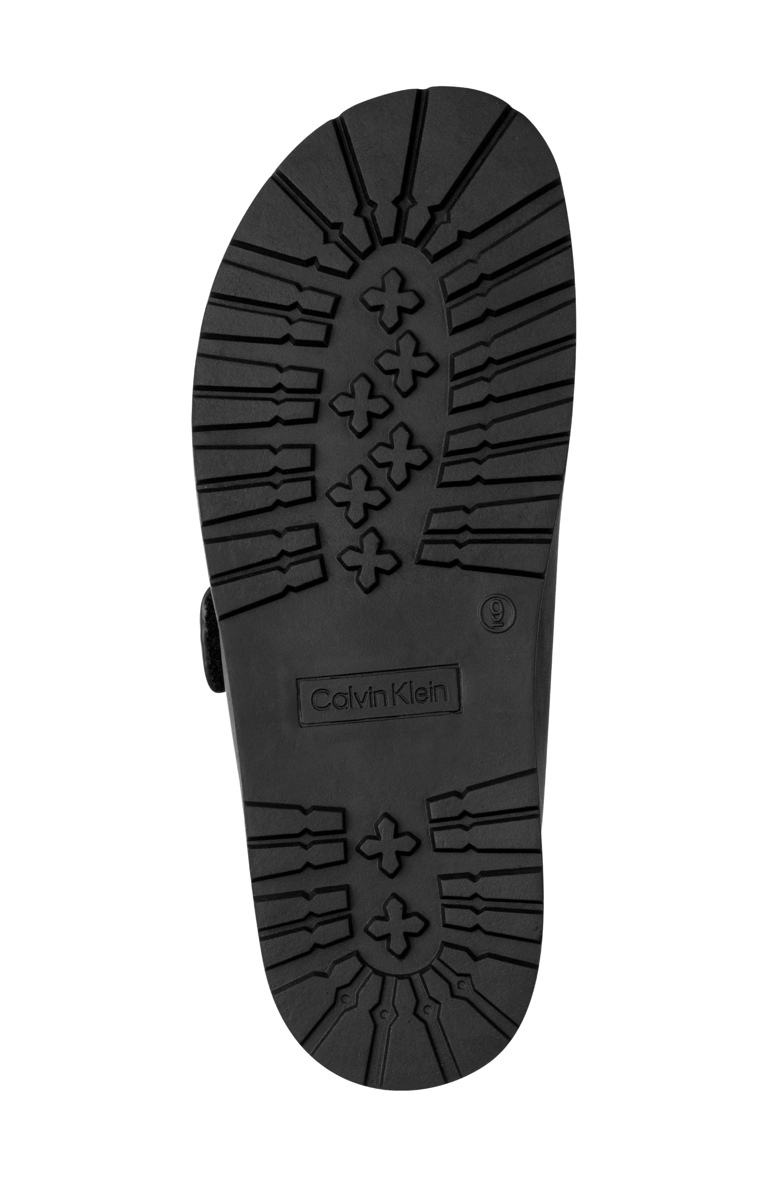 Ronee Faux Leather Slide Sandal, Alternate, color, BLACK