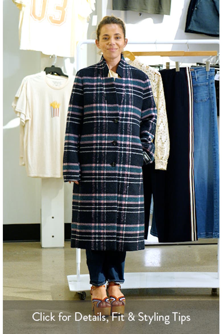 Diane Plaid Single Breasted Coat video