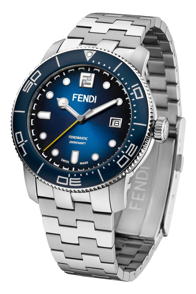Automatic Bracelet Watch, 42mm, Alternate, color, STAINLESS STEEL