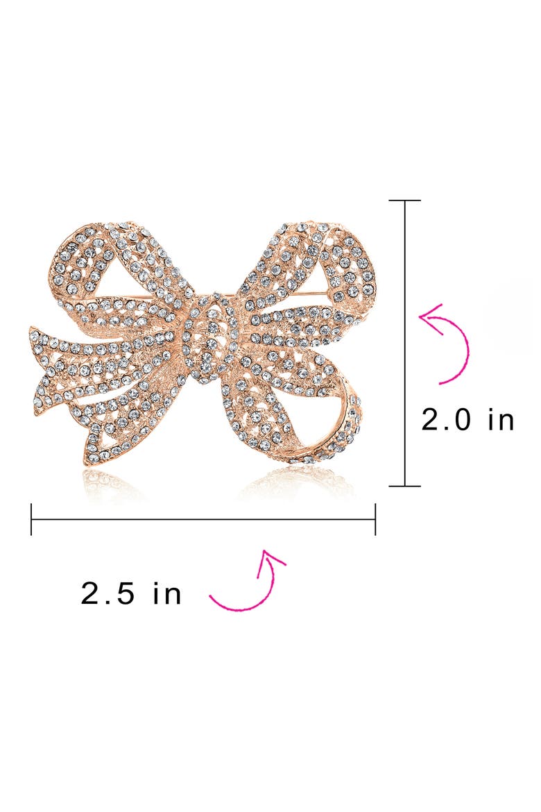 Bow Brooch, Alternate, color, ROSE
