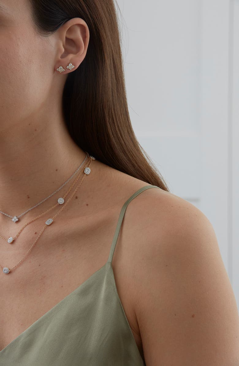 Sara Weinstock Dujour 4-Diamond Cluster Stud Earrings, Alternate, color, Yellow Gold