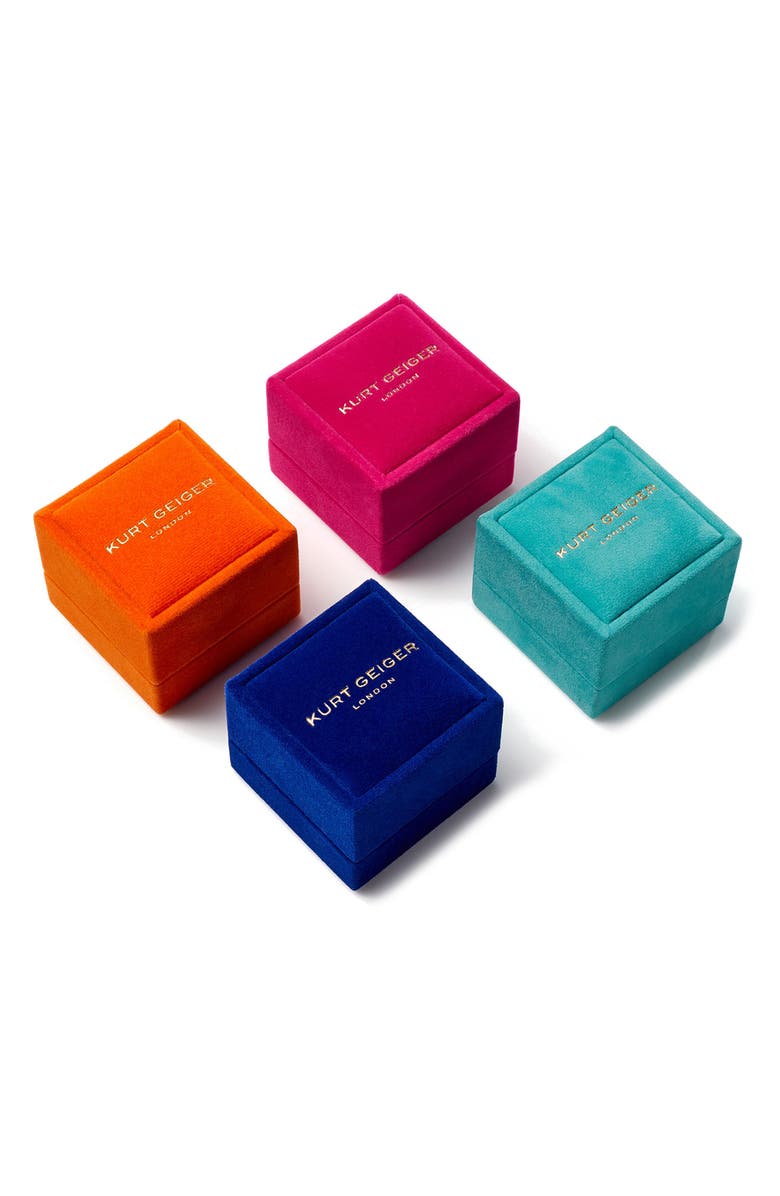 Kurt Geiger London Pavé Crystal Heart Cocktail Ring, Alternate, color, Gold/ Pink