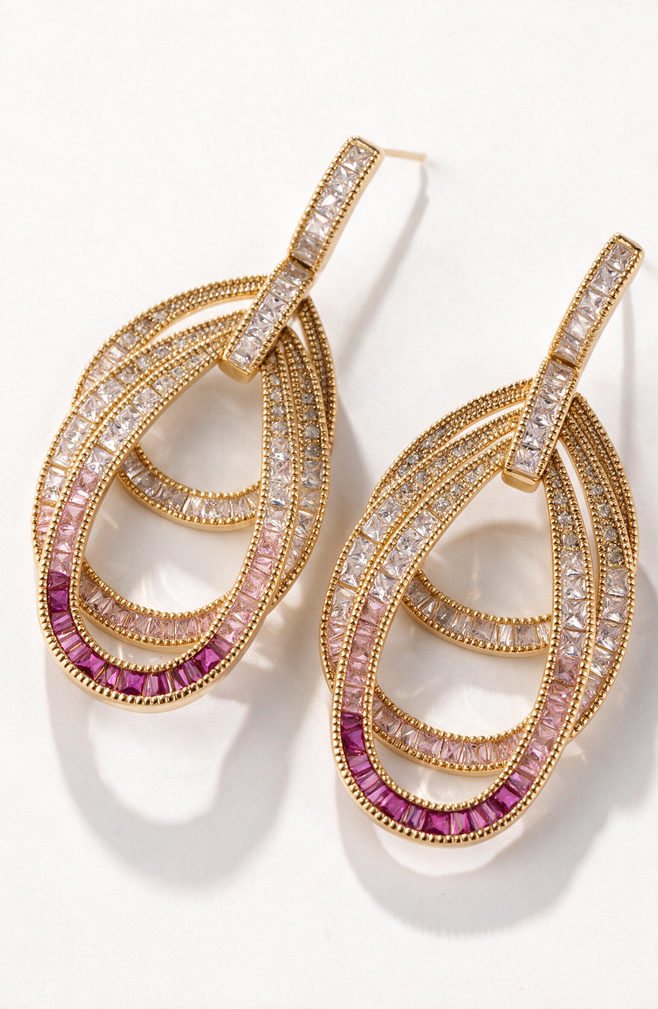 Modenaire Layered Teardrop Dangle Statement Earrings (Women) | Nordstrom