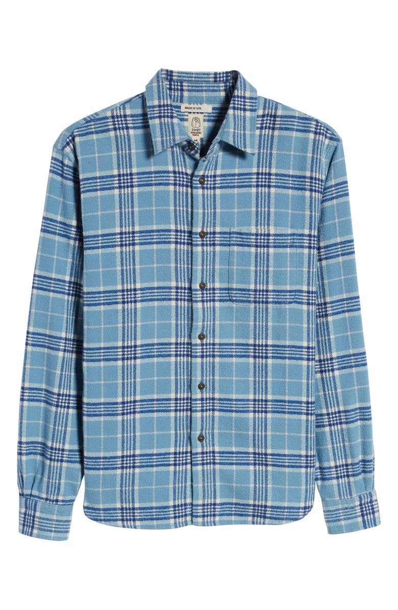 HIROSHI KATO The Ripper Trim Fit Plaid Flannel Button-Up Shirt, Alternate, color, 