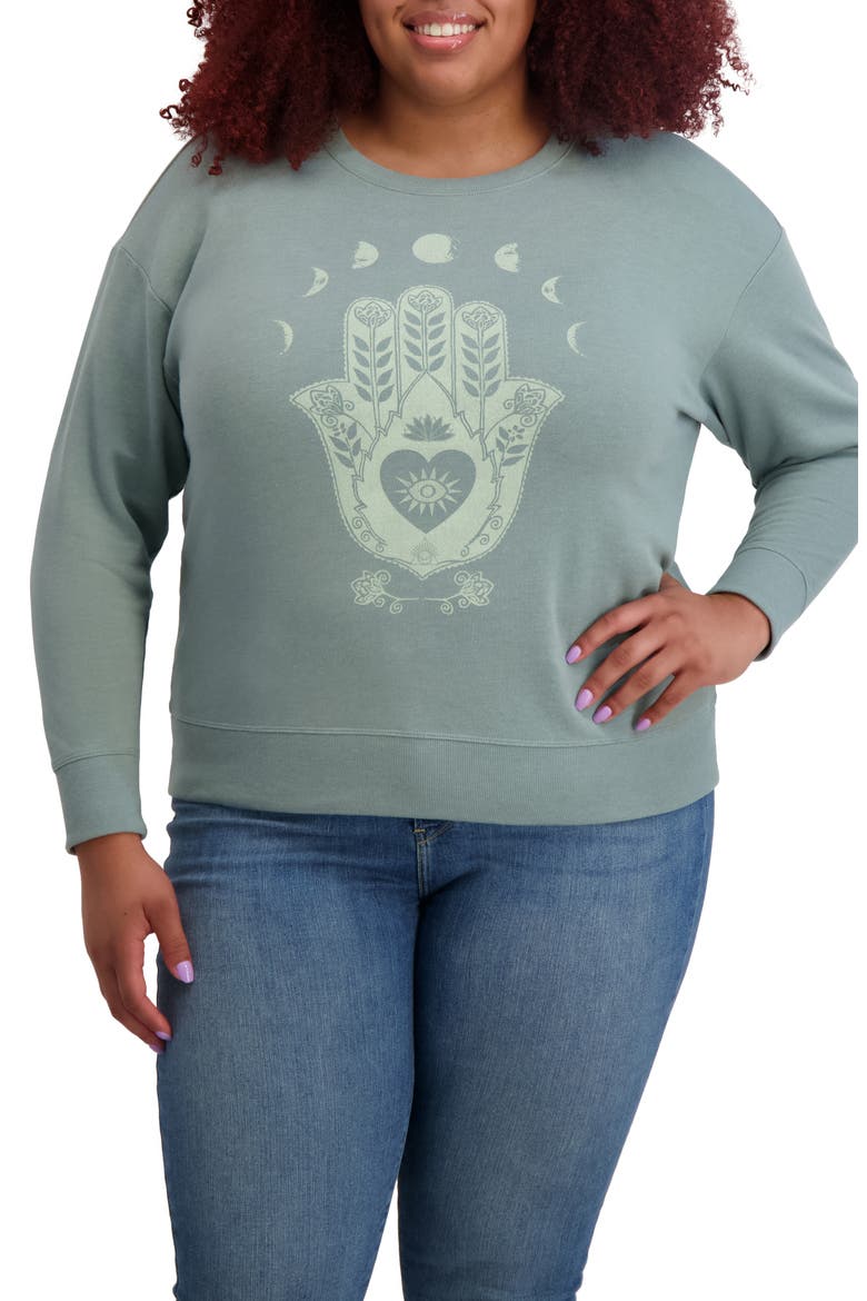 Graphic Sweatshirt, Main, color, CHINOIS GREEN