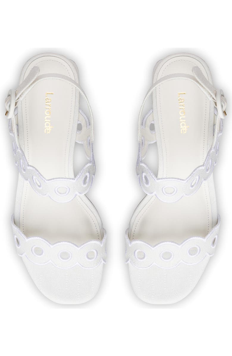 Larroudé Florence Broderie Slingback Sandal, Alternate, color,