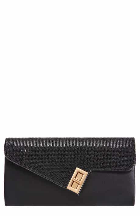 LADY COUTURE Chic Rhinestone & Satin Envelope Clutch