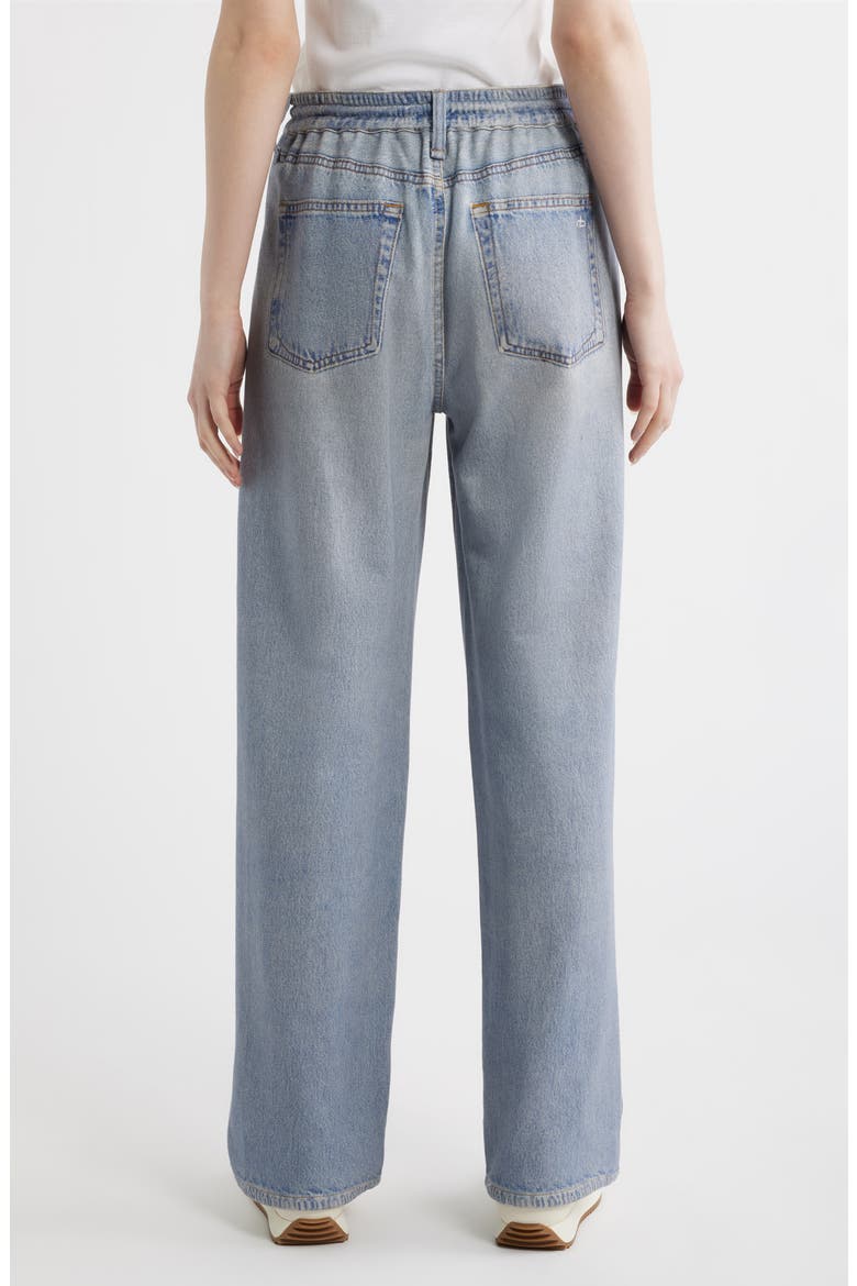 rb Miramar Pull-On Wide Leg Cotton Terry Sweatpant Jeans, Alternate, color, BRIGHTON