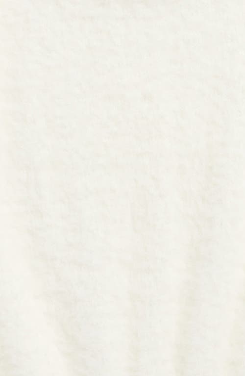 Walking On Sunshine Kids' Eyelash Short Sleeve Sweater In White