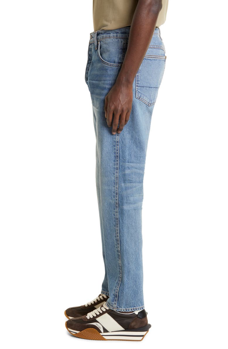 TOM FORD Tapered Fit Stretch Denim Jeans, Alternate, color, Washed Blue