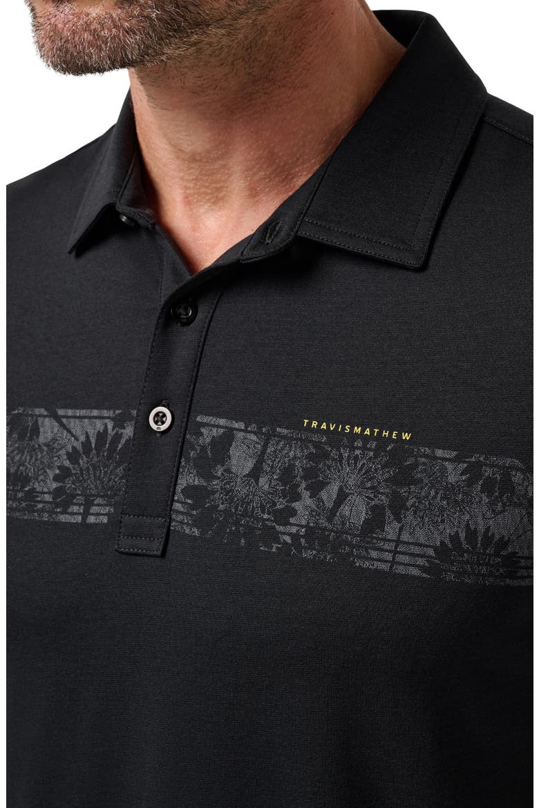 Flight Chest Stripe Jersey Polo, Alternate, color, BLACK