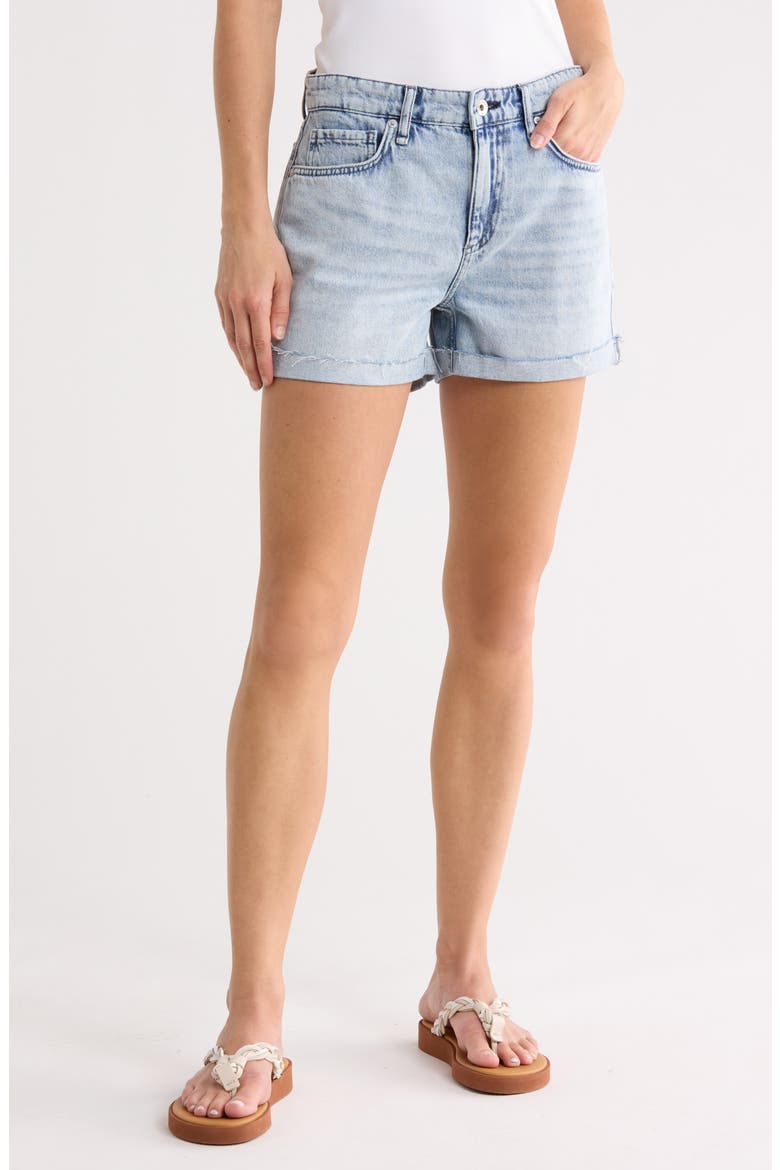 Dylan Cuffed Denim Shorts, Main, color, PALMER