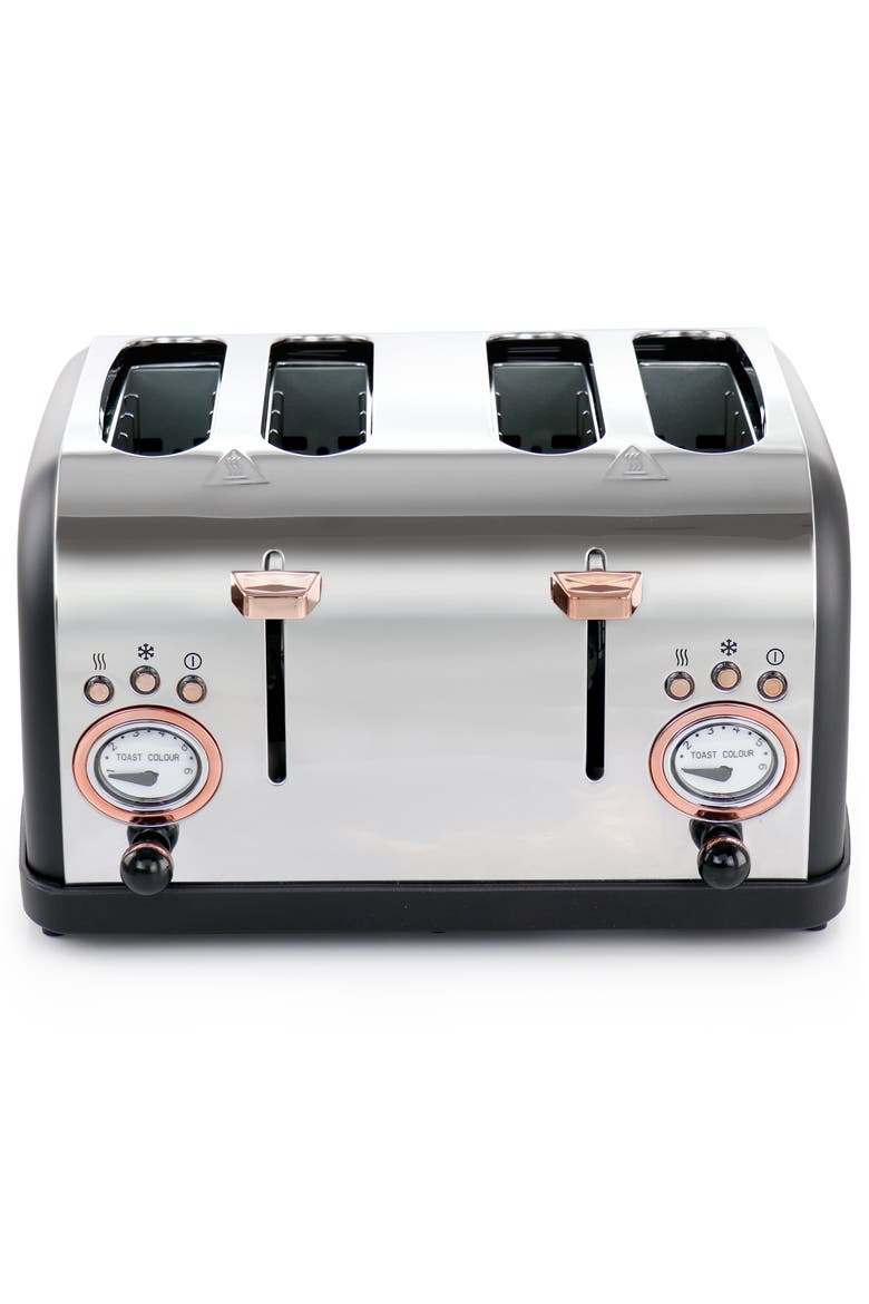 4 Slice Wide Slot Toaster with Variable Browning, Alternate, color, Black