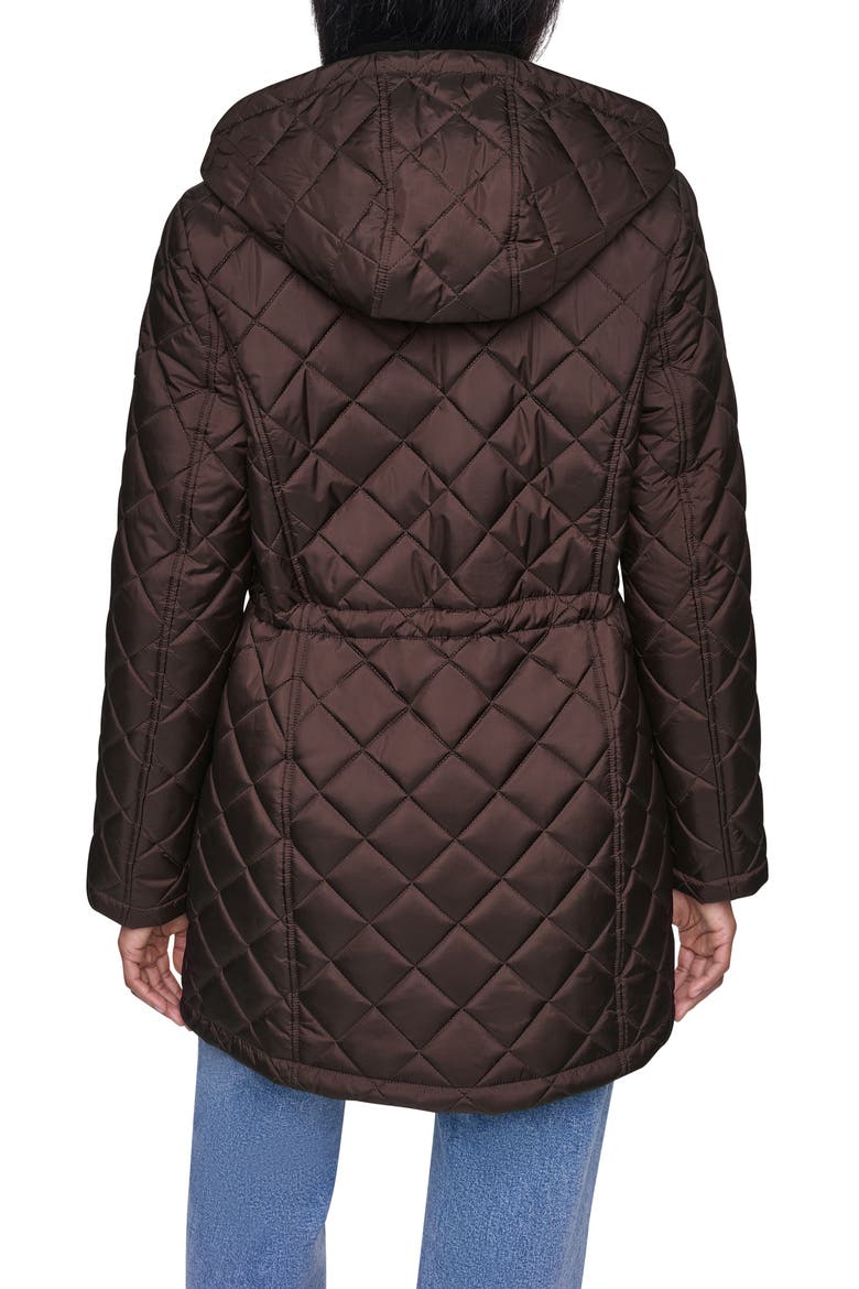 Quilted Hood Jacket, Alternate, color, BITTER