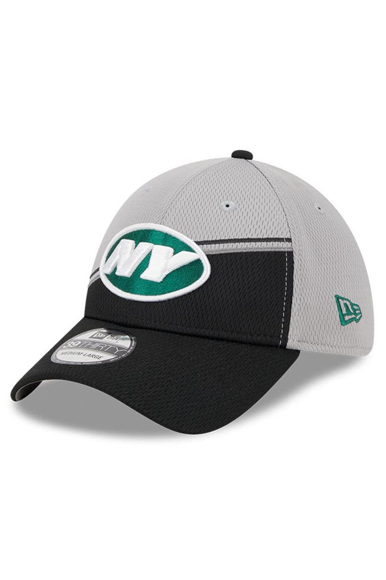 Men's New Era  Gray/Black New York Jets 2023 Sideline 39THIRTY Flex Hat, Alternate, color, Gray