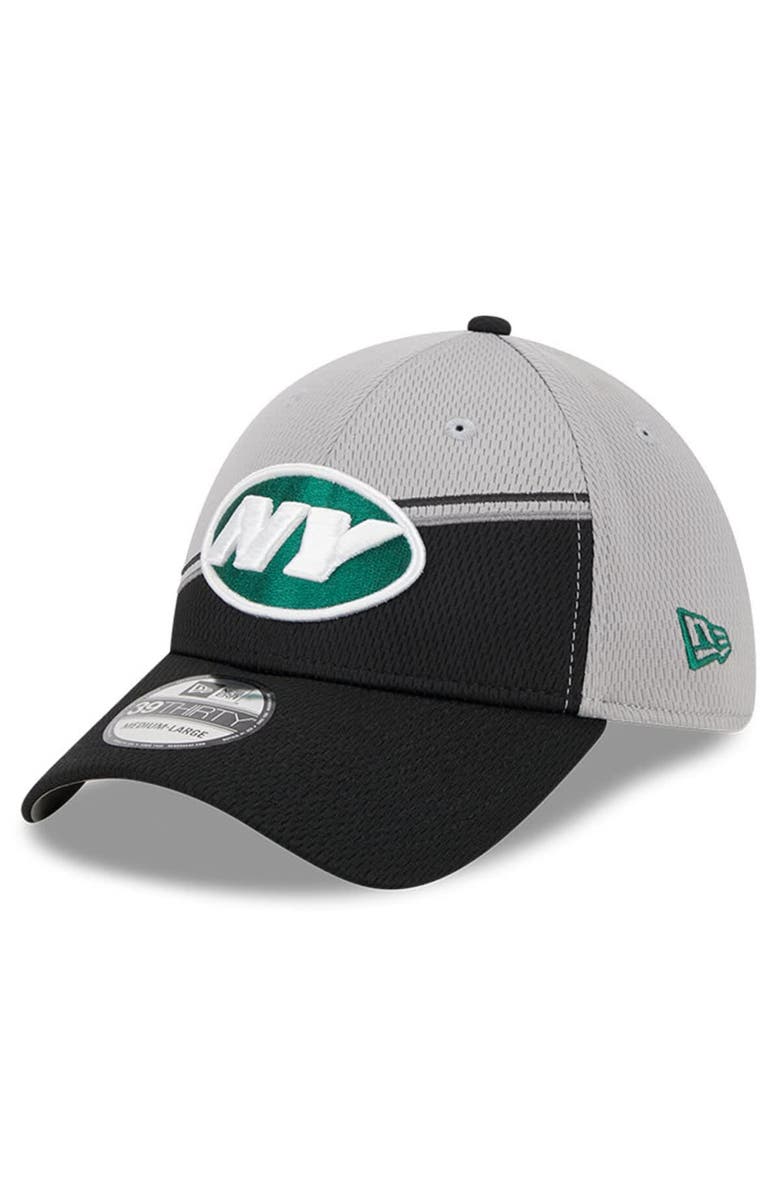 New Era Men's New Era Gray/Black New York Jets 2023 Sideline 39THIRTY Flex Hat, Alternate, color, Gray