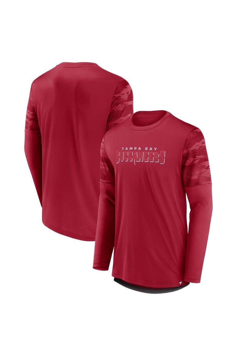 Men's Fanatics Branded Red/Pewter Tampa Bay Buccaneers Square Off Long Sleeve T-Shirt, Main, color, Red