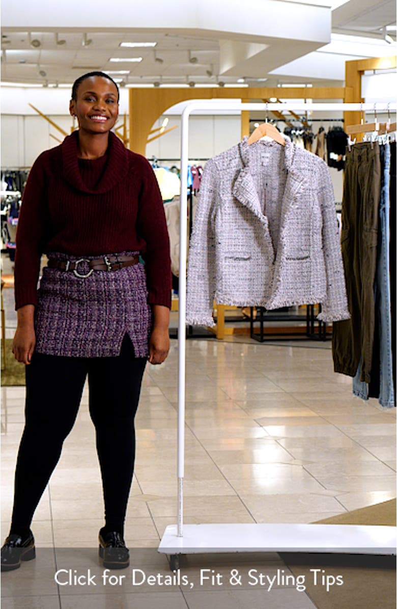 Chain Trim Fringe Mix Knit Jacket, sales video thumbnail