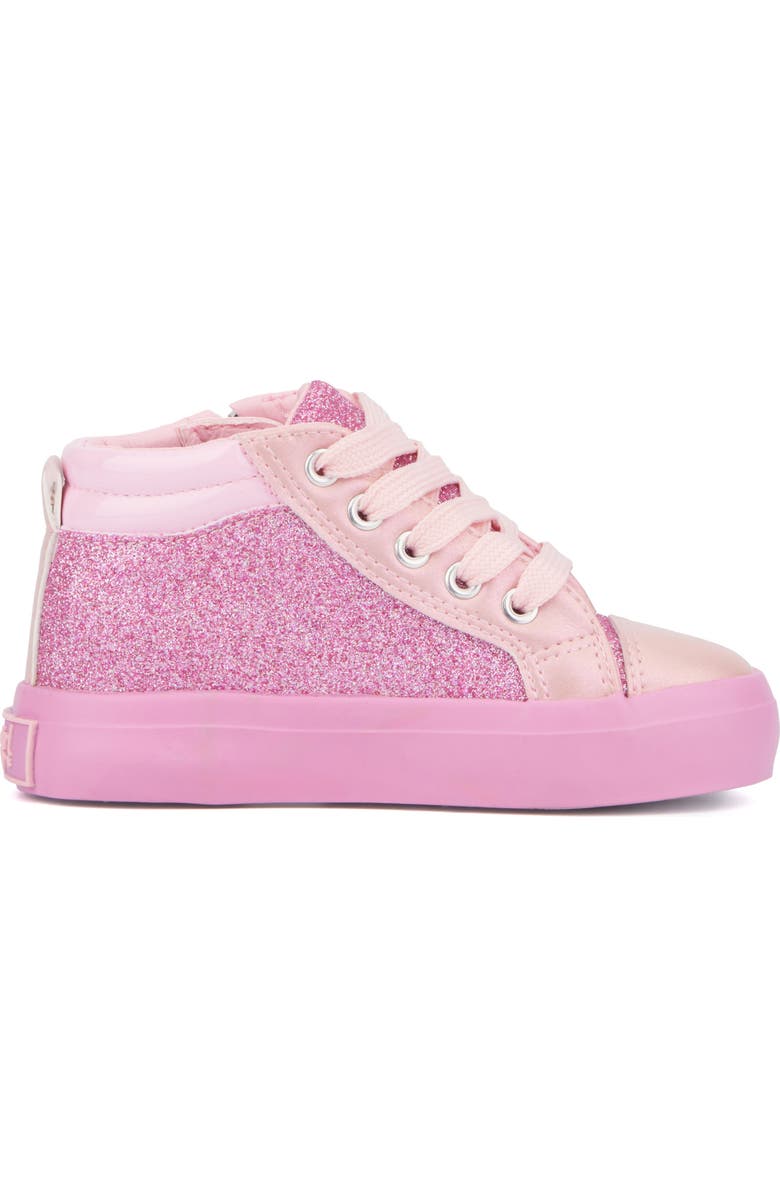 OLIVIA MILLER Kids' Glitter Heart Sneaker, Alternate, color, Pink