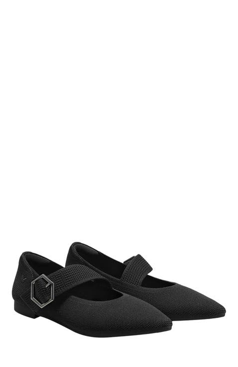 Pointed-toe Mary-Jane Flats (Maria)