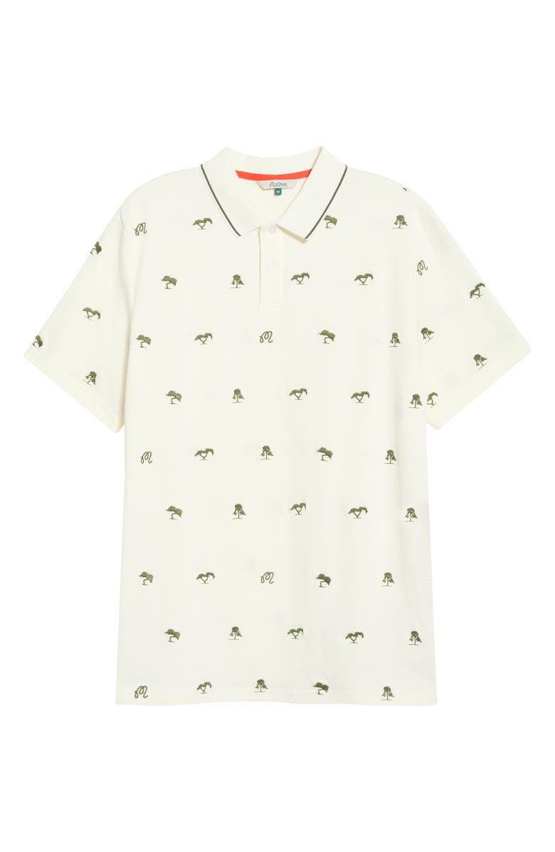 Malbon Golf Torrey Pines Embroidered Polo, Main, color, Egret