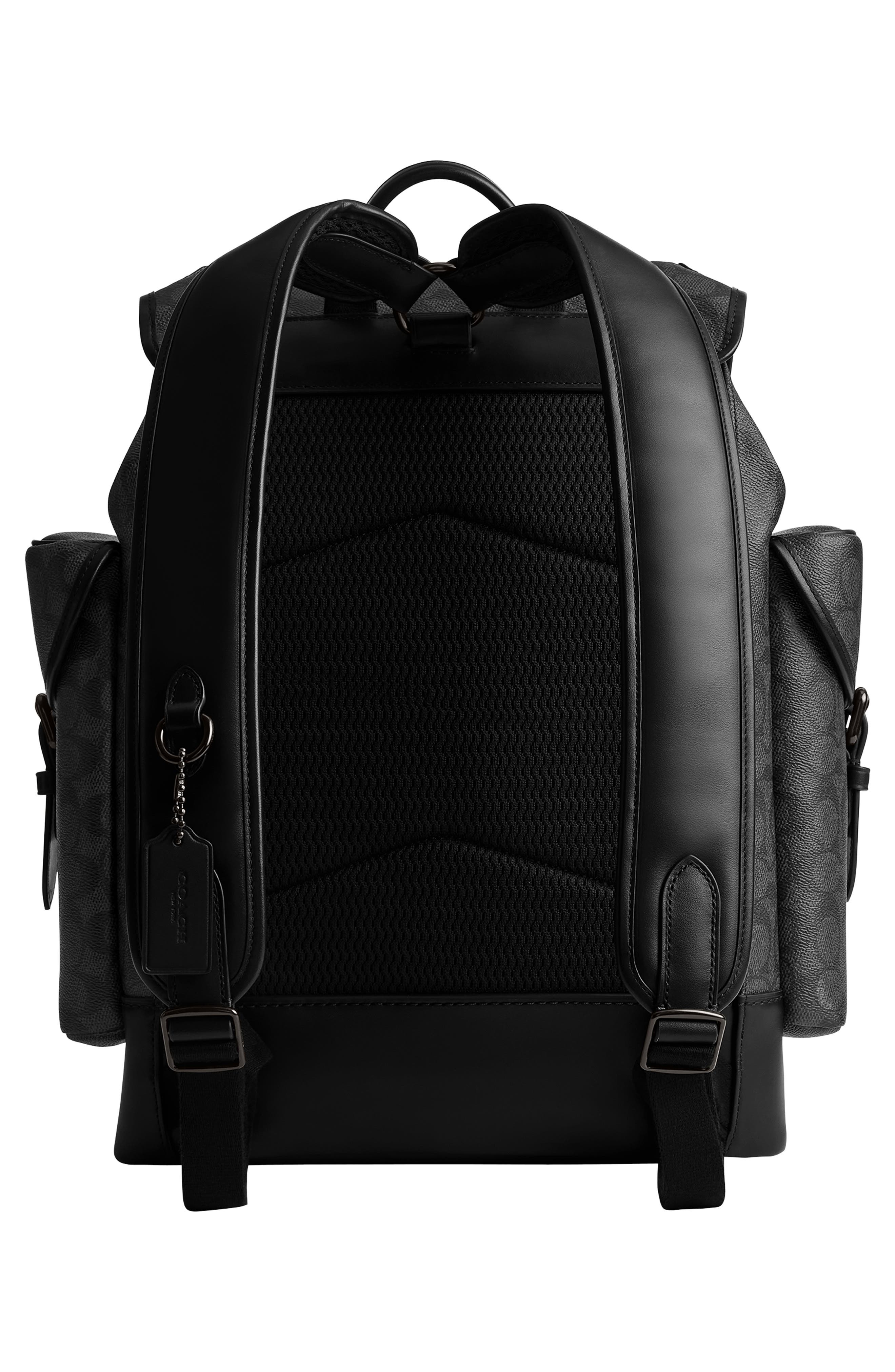 COACH Hitch Coated Canvas Backpack, Alternate, color, 