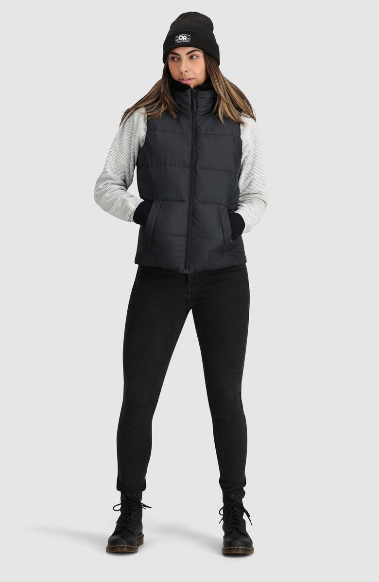 Outdoor Research Coldfront II Hooded 700 Fill Power Down Puffer Vest, Alternate, color, 