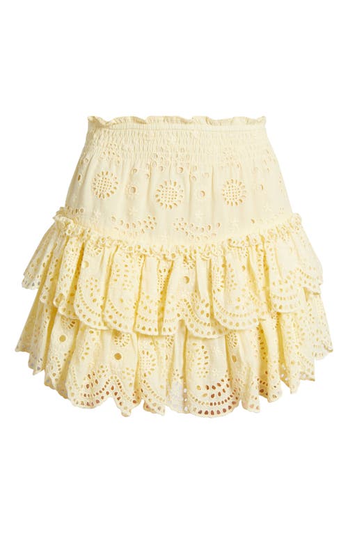 Loveshackfancy Condie Smocked Scalloped Camisole In Citron