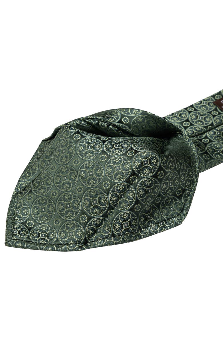 Elizabetta Palladio - Extra Long Silk Jacquard Tie for Men, Alternate, color, Forest Green