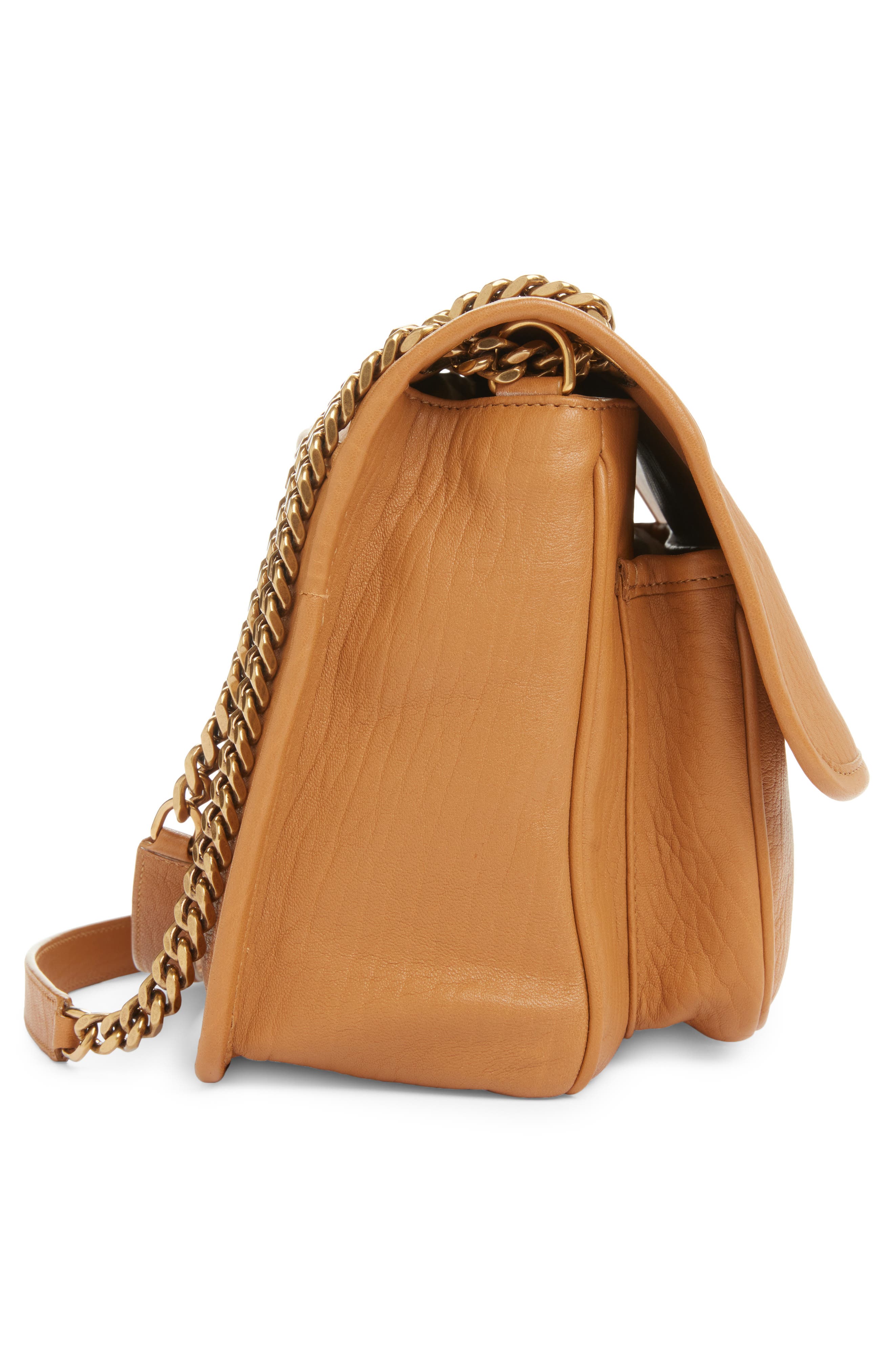 Saint Laurent Medium Niki Leather Shoulder Bag, Alternate, color, New Dark Sun