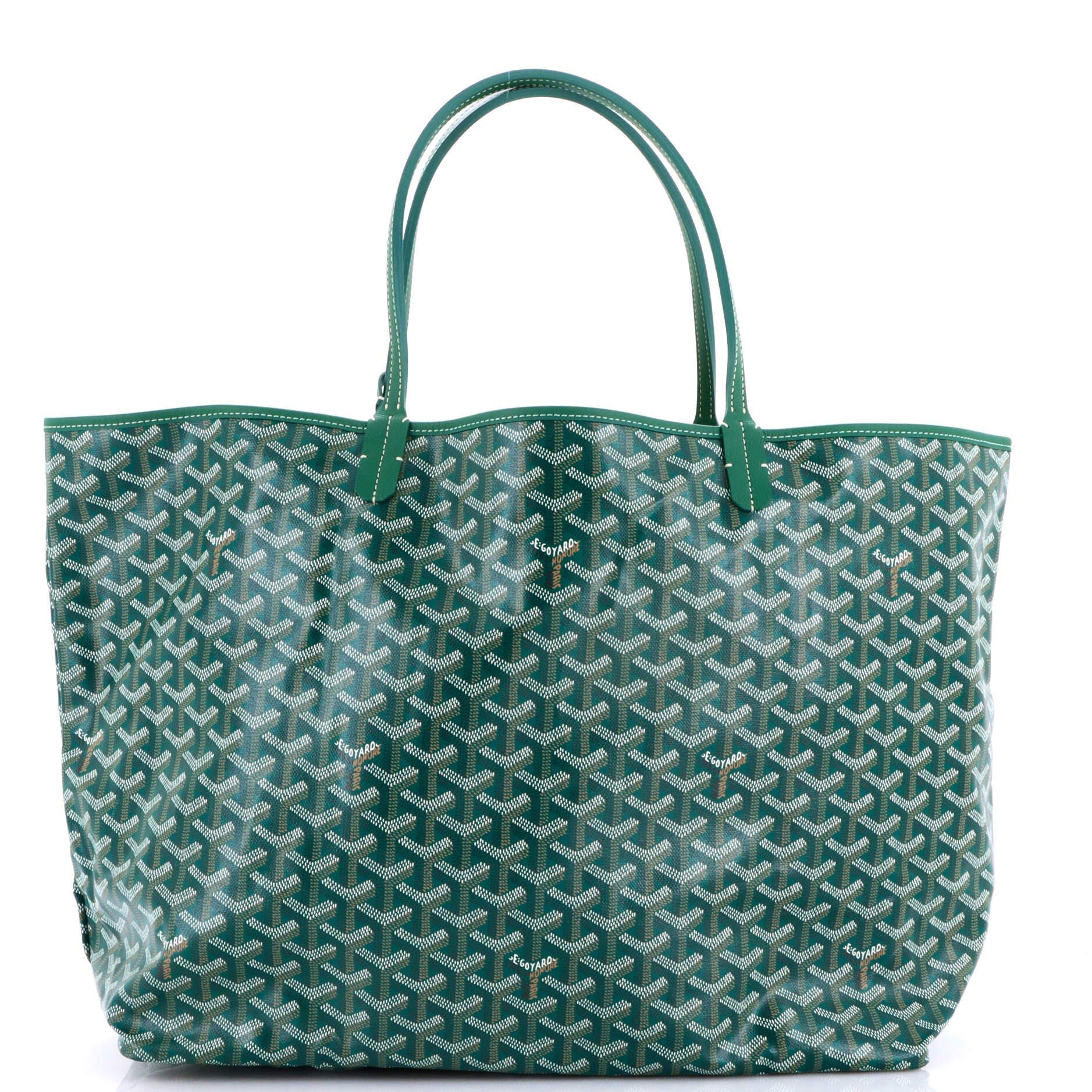 Pre-Owned Goyard Saint Louis Tote Coated Canvas GM, Main, color, Green