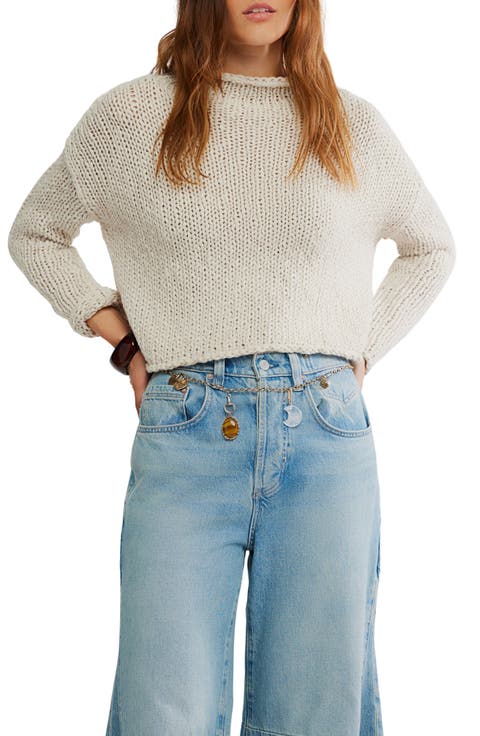 Opal Roll Neck Crop Sweater