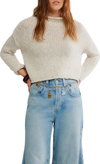 Opal Roll Neck Crop Sweater