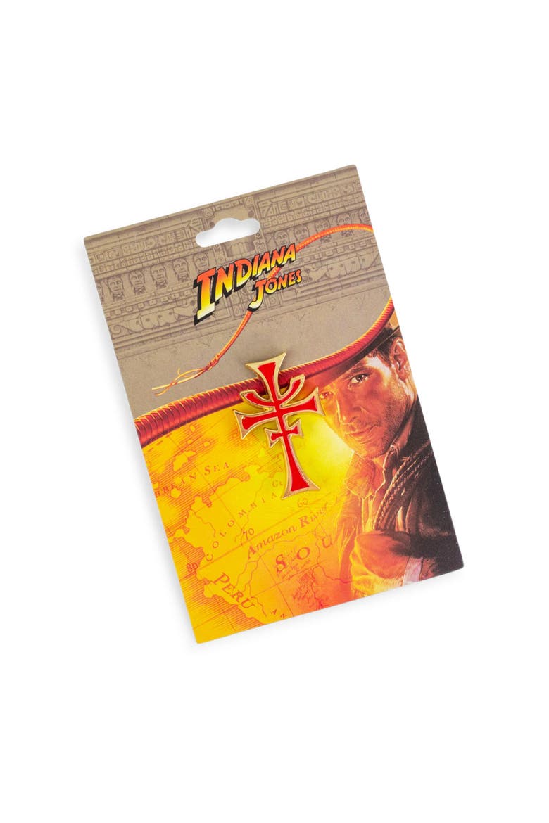 Indiana Jones and the Last Crusade Brotherhood of Cruciform Enamel Pin, Alternate, color, Red