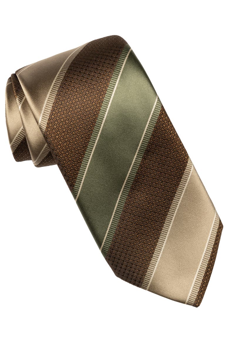 Ferrari - Extra Long Silk Jacquard Tie for Men, Main, color, Green and Brown