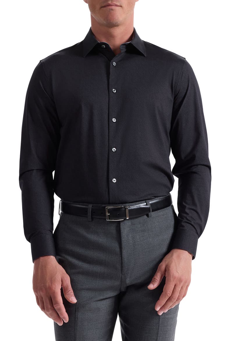 Jimmy OoohCotton® Button-Up Shirt, Main, color, BLACK