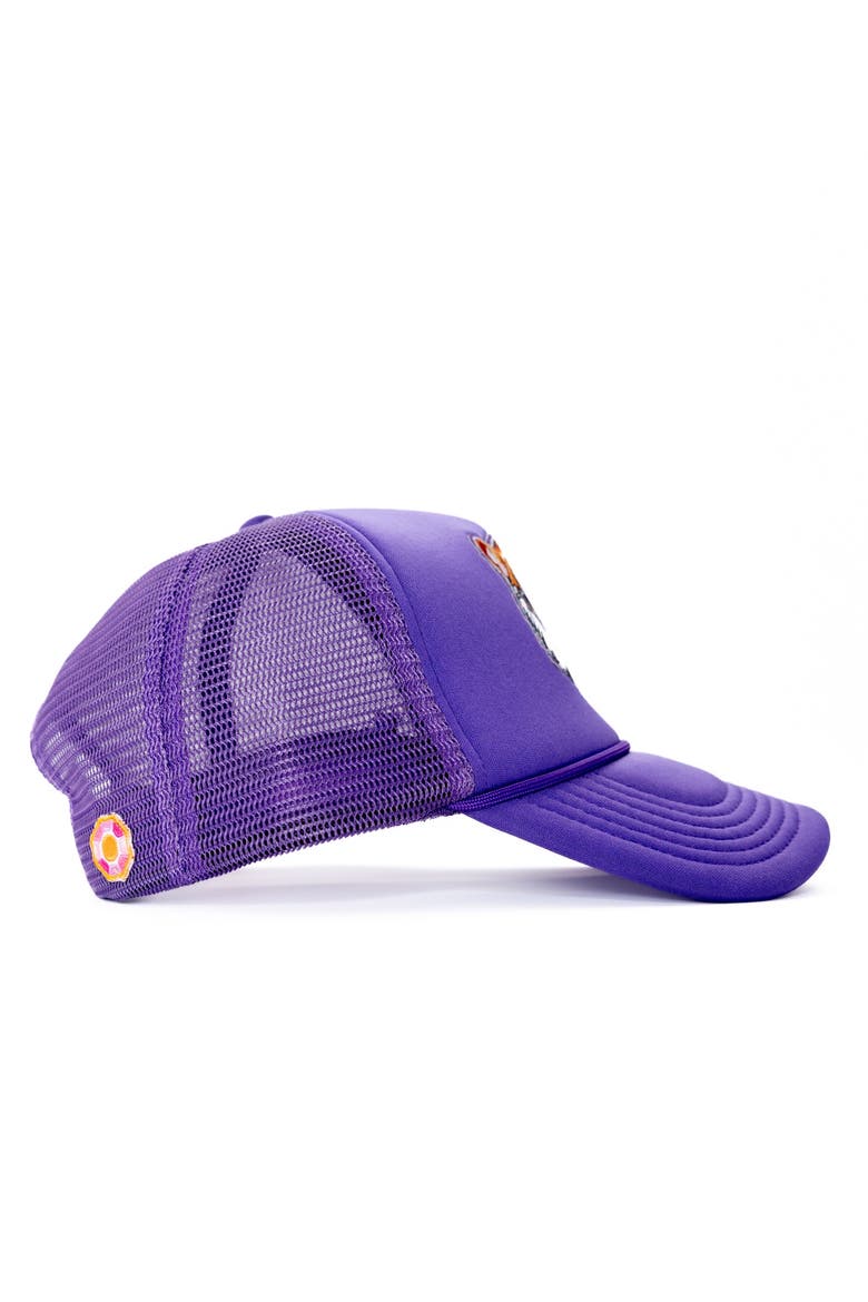 Tiger Trucker Hat, Alternate, color, Purple