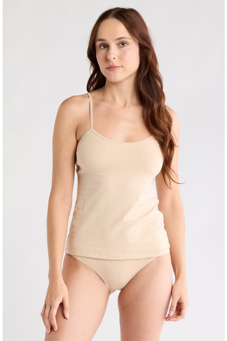 Everyday 2-Pack Camisoles, Main, color, WHITE -BEIGE SMOKE