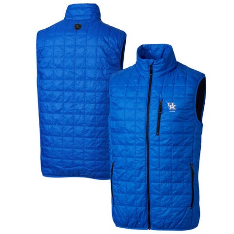 Men's Cutter & Buck  Royal Kentucky Wildcats Alumni Logo Rainier PrimaLoft Eco Insulated Full-Zip Puffer Vest