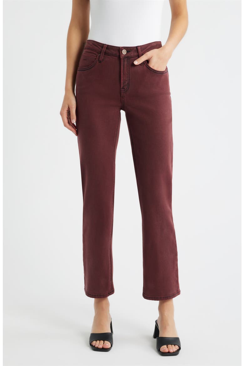 Dover Straight Leg Jeans, Main, color, MERLOT