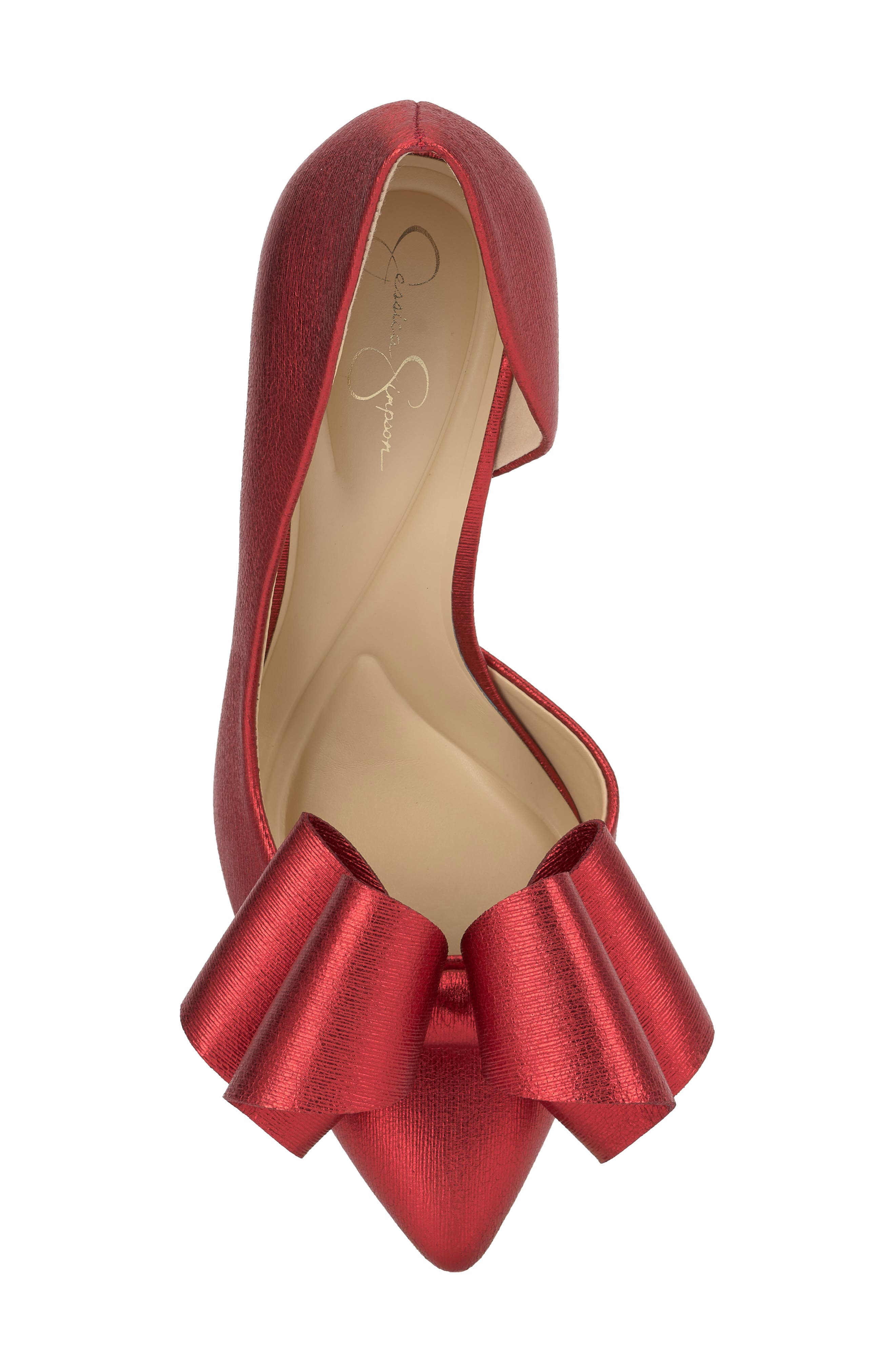 Penari Pointed Toe Half d'Orsay Pump, Alternate, color, RED MUSE02