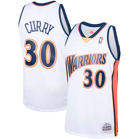 Men's Mitchell & Ness Stephen Curry White Golden State Warriors Hardwood Classics Swingman Jersey