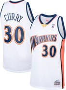 Mitchell & Ness Men's Mitchell & Ness Stephen Curry White Golden State Warriors Hardwood Classics Swingman Jersey