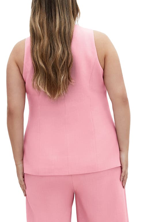 City Chic Tori Vest In Baby Pink