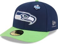 New Era Men's New Era College Navy/Neon Green Seattle Seahawks 2026 NFL Draft Pre-Curved 59FIFTY Fitted Hat
