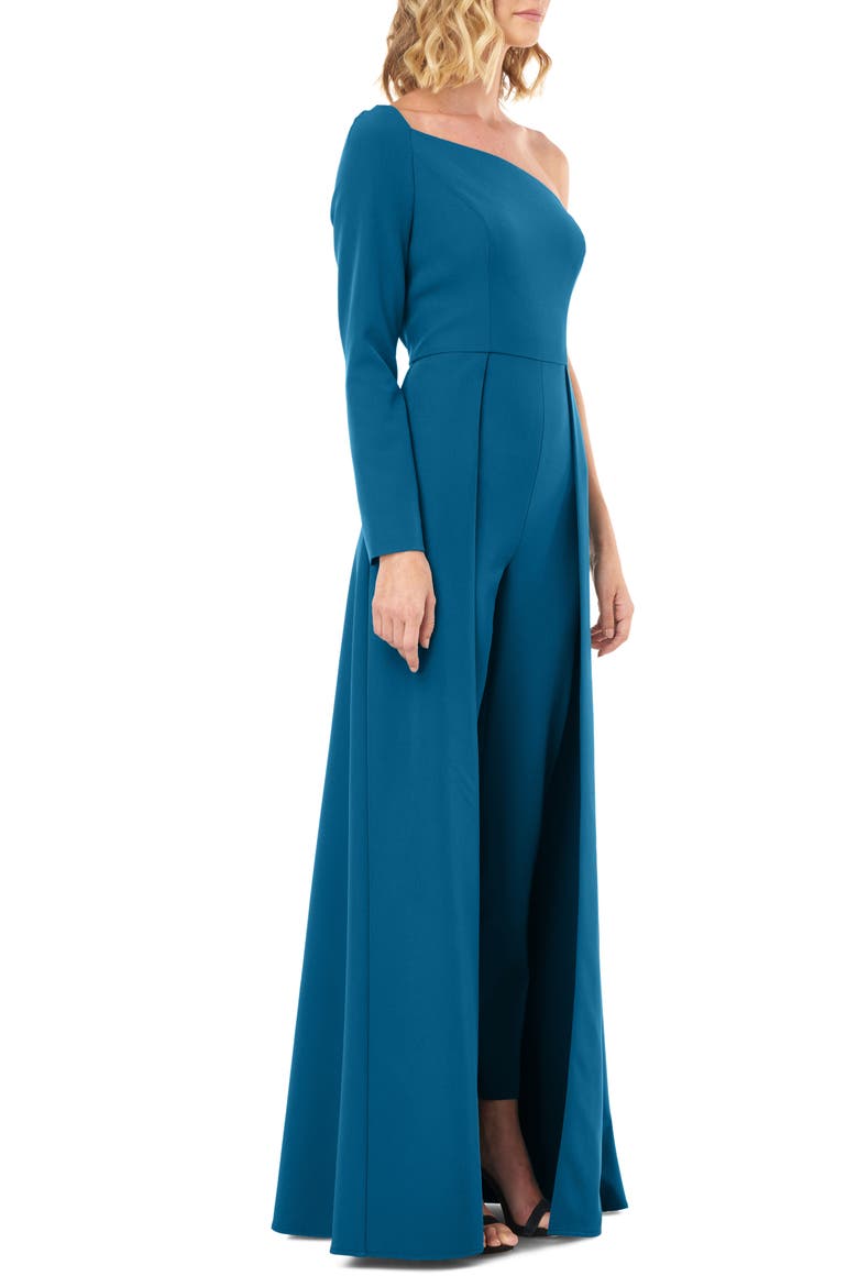 One-Sleeve Maxi Romper, Alternate, color, PERSIAN BLUE