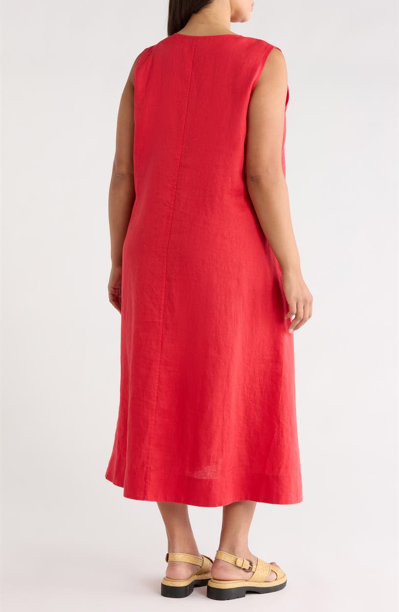 Eileen Fisher Sleeveless Linen Dress, Alternate, color, Grenadine